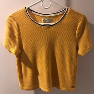 Hollister Yellow Crop Top Size Size M